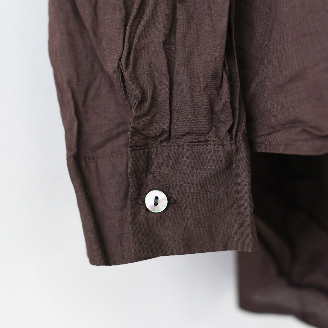 mizuiro ind [ミズイロ インド] back gather wide shirt [1-238975] バックギャザーワイドシャツ・LADY'S[2026AW]
