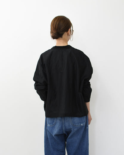mizuiro ind [ミズイロ インド] lace stand collar wide shirt [1-239005] レーススタンドカラーワイドシャツ [2026AW]