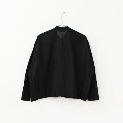 mizuiro ind [ミズイロ インド] lace stand collar wide shirt [1-239005] レーススタンドカラーワイドシャツ [2025AW]
