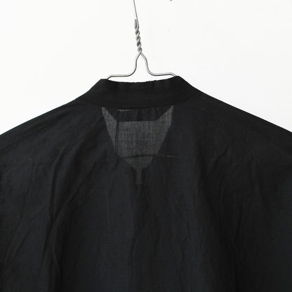 mizuiro ind [ミズイロ インド] lace stand collar wide shirt [1-239005] レーススタンドカラーワイドシャツ [2025AW]