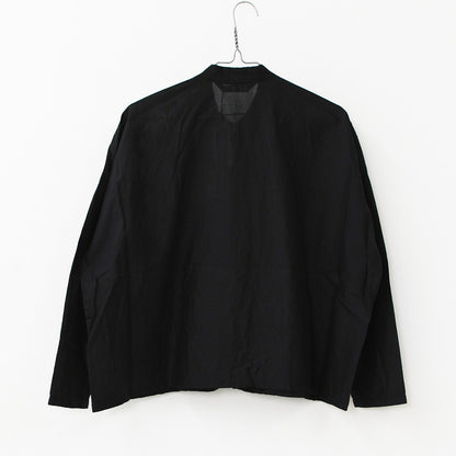 mizuiro ind [ミズイロ インド] lace stand collar wide shirt [1-239005] レーススタンドカラーワイドシャツ [2026AW]