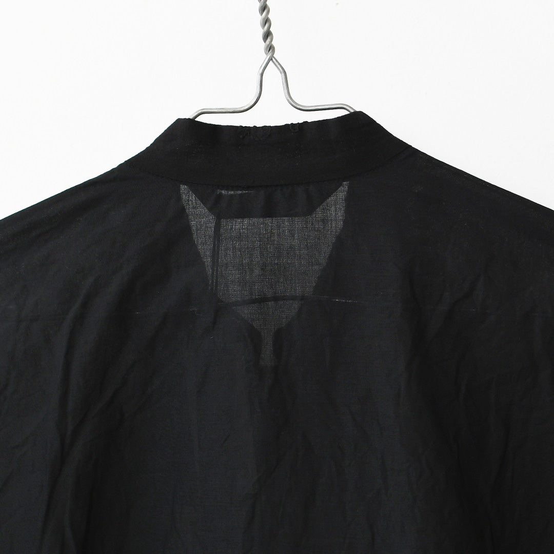 mizuiro ind [ミズイロ インド] lace stand collar wide shirt [1-239005] レーススタンドカラーワイドシャツ [2026AW]