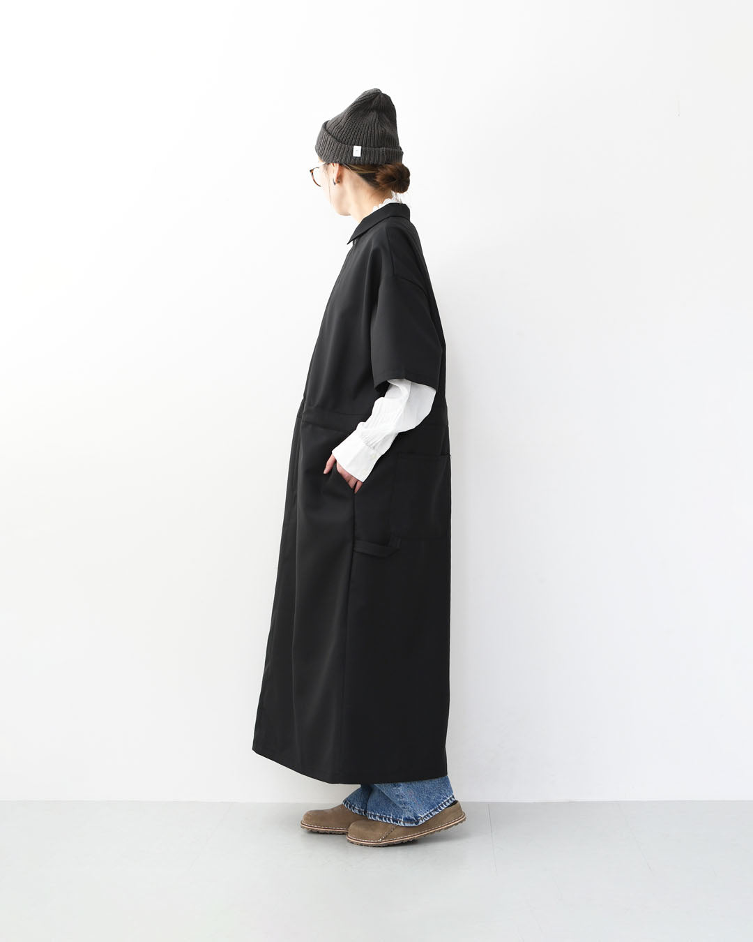 mizuiro ind [ミズイロ インド] painter like OP [1-250073] ペインターライクワンピース・LADY'S[2026ss]