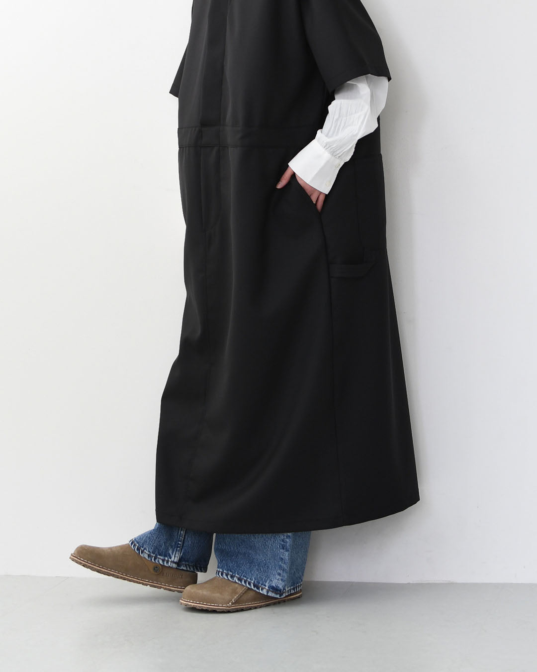 mizuiro ind [ミズイロ インド] painter like OP [1-250073] ペインターライクワンピース・LADY'S[2026ss]