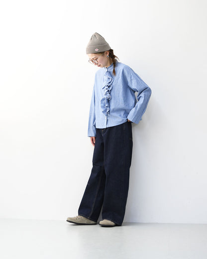 mizuiro ind [ミズイロ インド] high waist denim PT [1-260030] ハイウエストワイドデニム・LADY'S [2026SS]