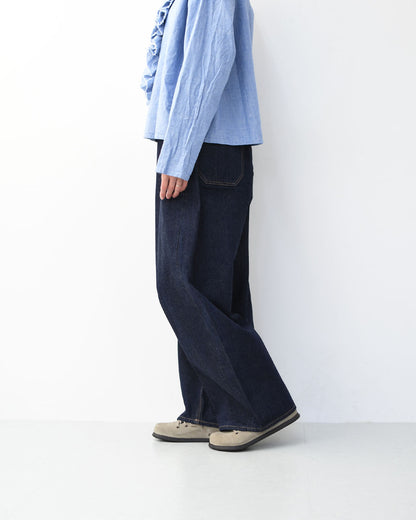 mizuiro ind [ミズイロ インド] high waist denim PT [1-260030] ハイウエストワイドデニム・LADY'S [2026SS]