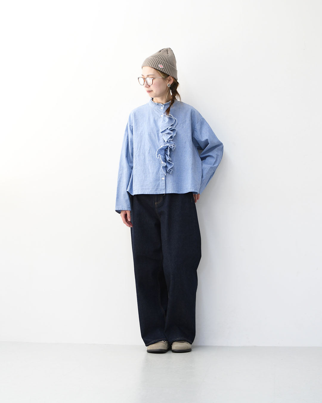 mizuiro ind [ミズイロ インド] high waist denim PT [1-260030] ハイウエストワイドデニム・LADY'S [2026SS]