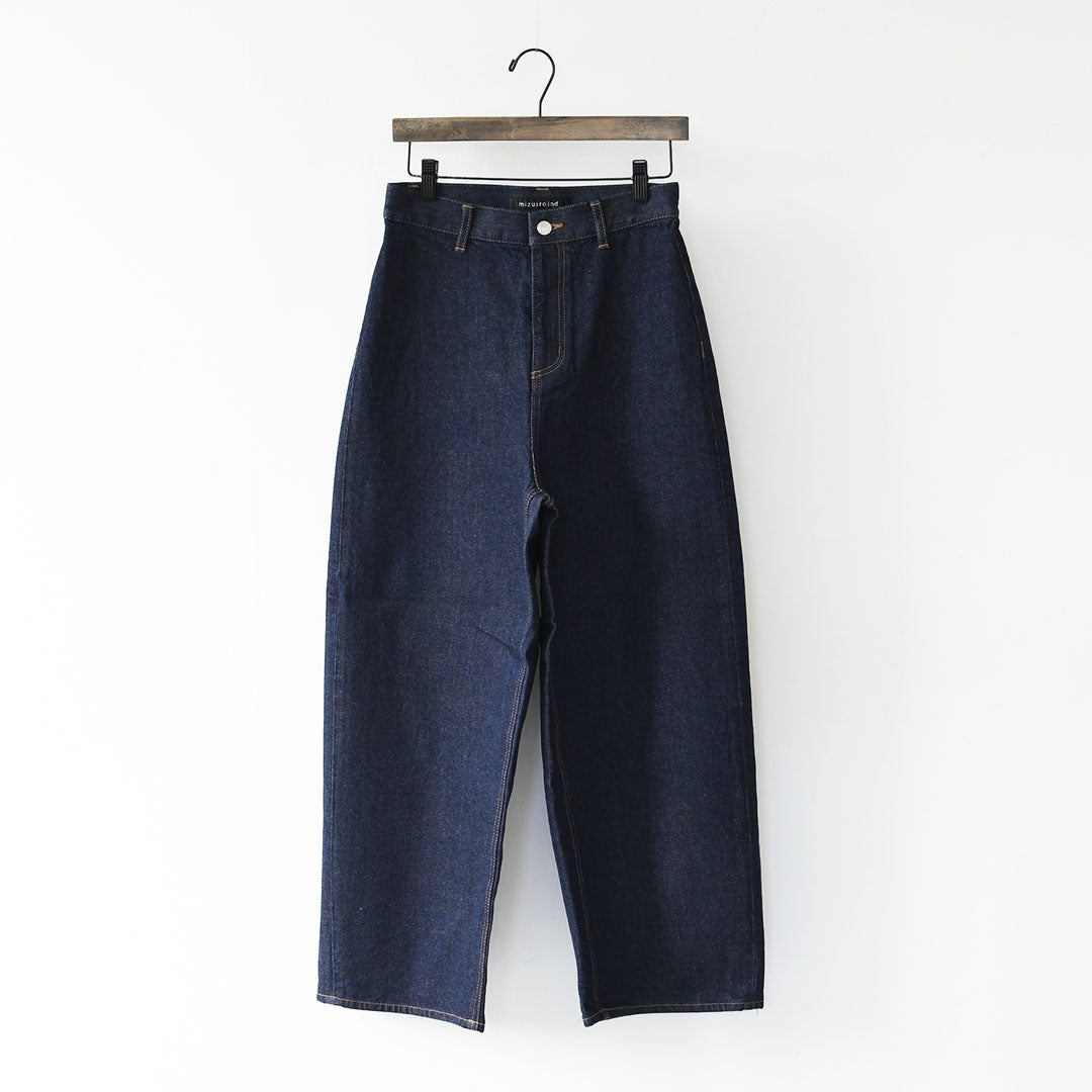 mizuiro ind [ミズイロ インド] high waist denim PT [1-260030] ハイウエストワイドデニム・LADY'S [2026SS]