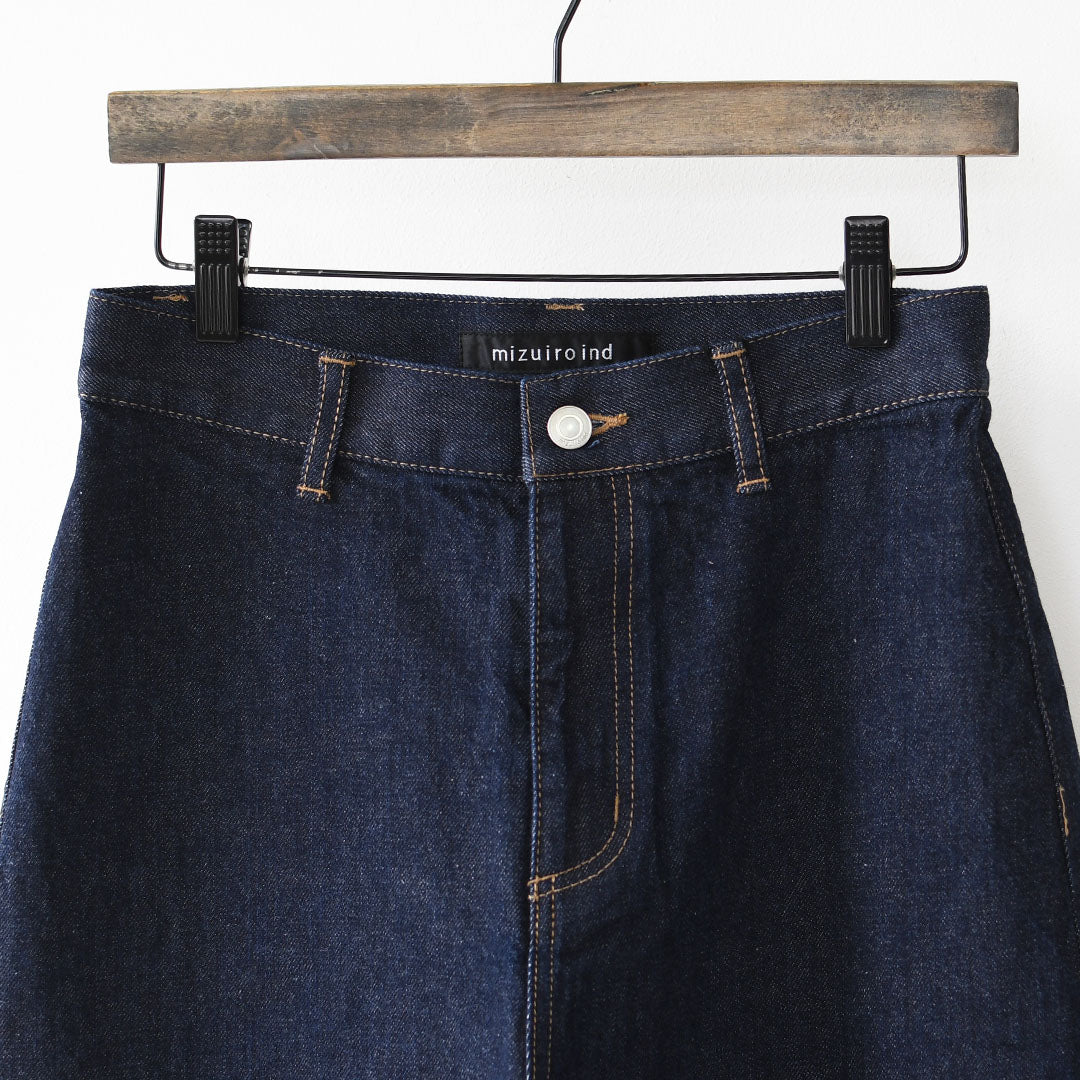 mizuiro ind [ミズイロ インド] high waist denim PT [1-260030] ハイウエストワイドデニム・LADY'S [2026SS]