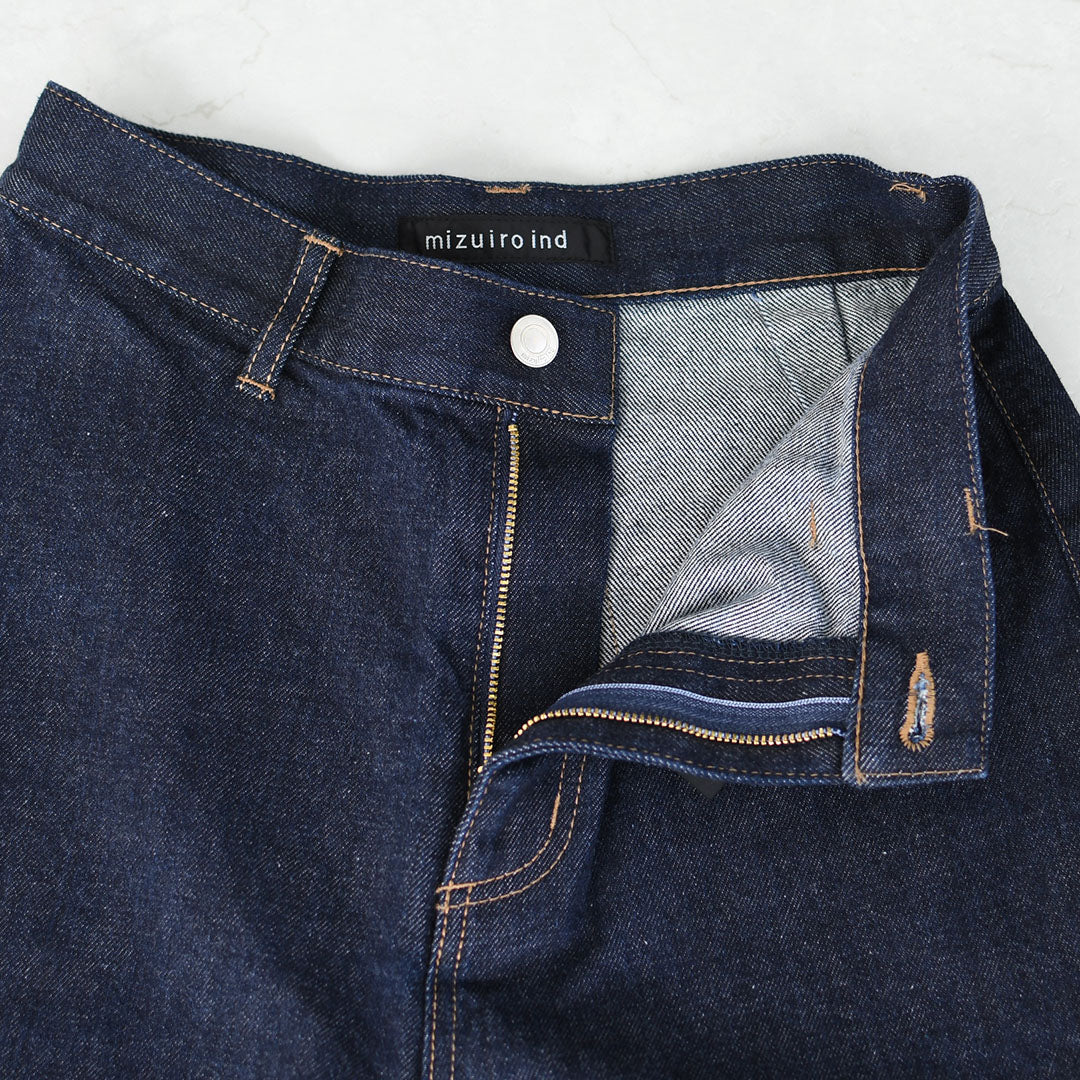 mizuiro ind [ミズイロ インド] high waist denim PT [1-260030] ハイウエストワイドデニム・LADY'S [2026SS]