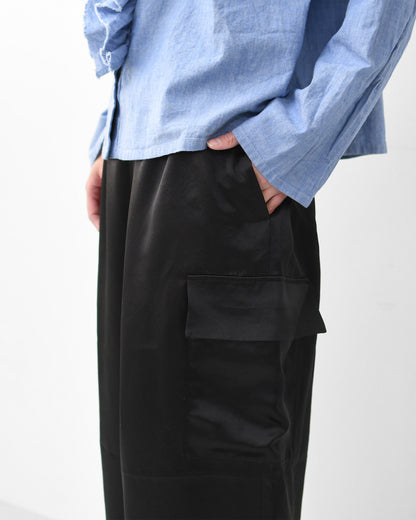 mizuiro ind [ミズイロ インド] satin cargo PT [1-260089] サテンカーゴパンツ・LADY'S [2026SS]