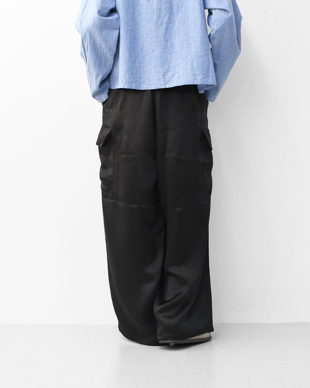 mizuiro ind [ミズイロ インド] satin cargo PT [1-260089] サテンカーゴパンツ・LADY'S [2026SS]