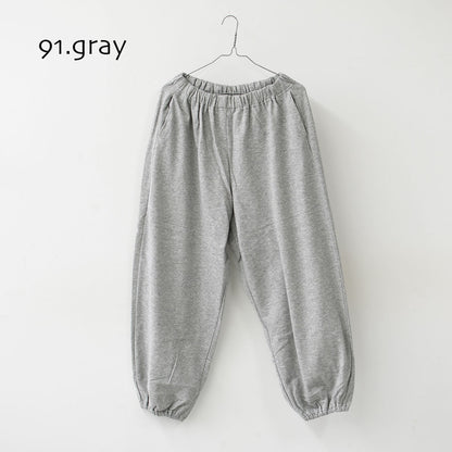 mizuiro ind [ミズイロ インド] fleece drawstring hem PT [1-260104] ドライフレンチテリードローストリングヘムパンツ・スウェットパンツ・ルーズシルエット・ワイドパンツ・ウエストゴム・カジュアル・LADY'S [2026SS]