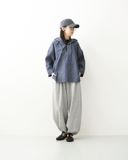 mizuiro ind [ミズイロ インド] fleece drawstring hem PT [1-260104] ドライフレンチテリードローストリングヘムパンツ・スウェットパンツ・ルーズシルエット・ワイドパンツ・ウエストゴム・カジュアル・LADY'S [2026SS]