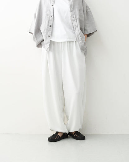 mizuiro ind [ミズイロ インド] fleece drawstring hem PT [1-260104] ドライフレンチテリードローストリングヘムパンツ・スウェットパンツ・ルーズシルエット・ワイドパンツ・ウエストゴム・カジュアル・LADY'S [2026SS]
