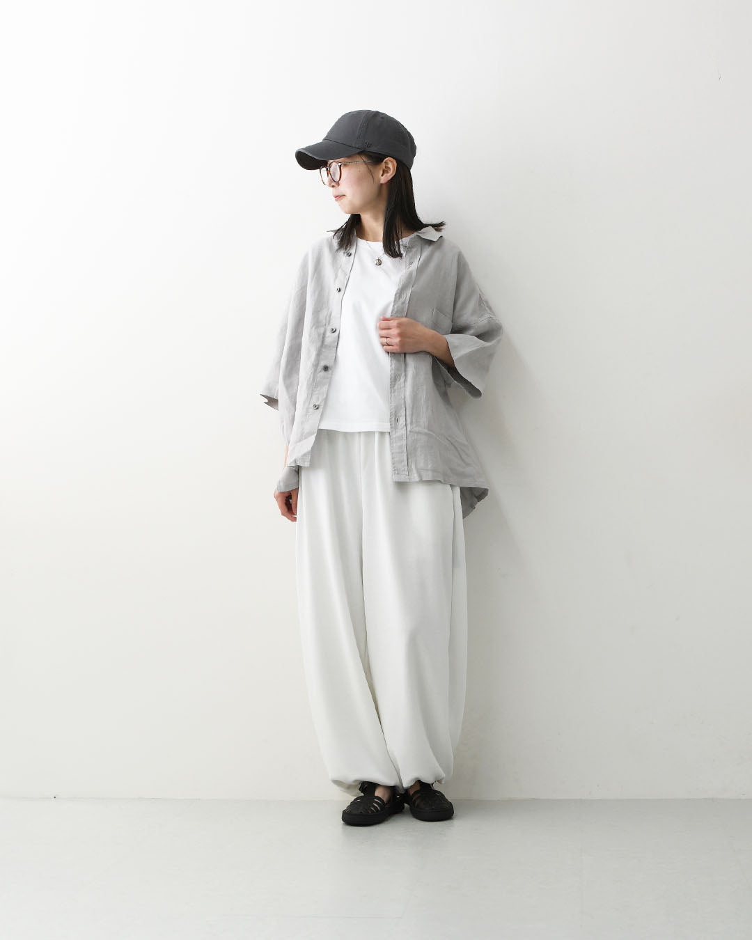 mizuiro ind [ミズイロ インド] fleece drawstring hem PT [1-260104] ドライフレンチテリードローストリングヘムパンツ・スウェットパンツ・ルーズシルエット・ワイドパンツ・ウエストゴム・カジュアル・LADY'S [2026SS]
