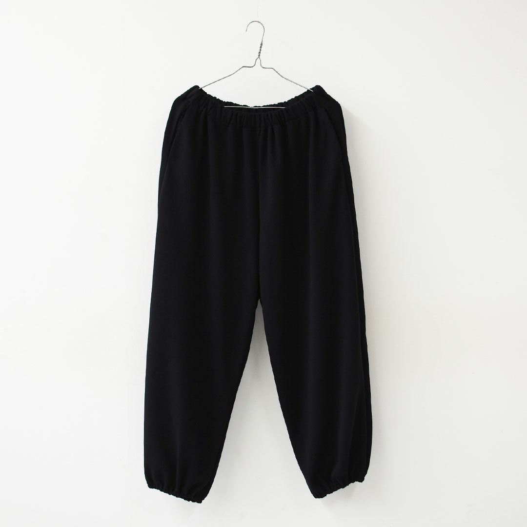 mizuiro ind [ミズイロ インド] fleece drawstring hem PT [1-260104] ドライフレンチテリードローストリングヘムパンツ・スウェットパンツ・ルーズシルエット・ワイドパンツ・ウエストゴム・カジュアル・LADY'S [2026SS]