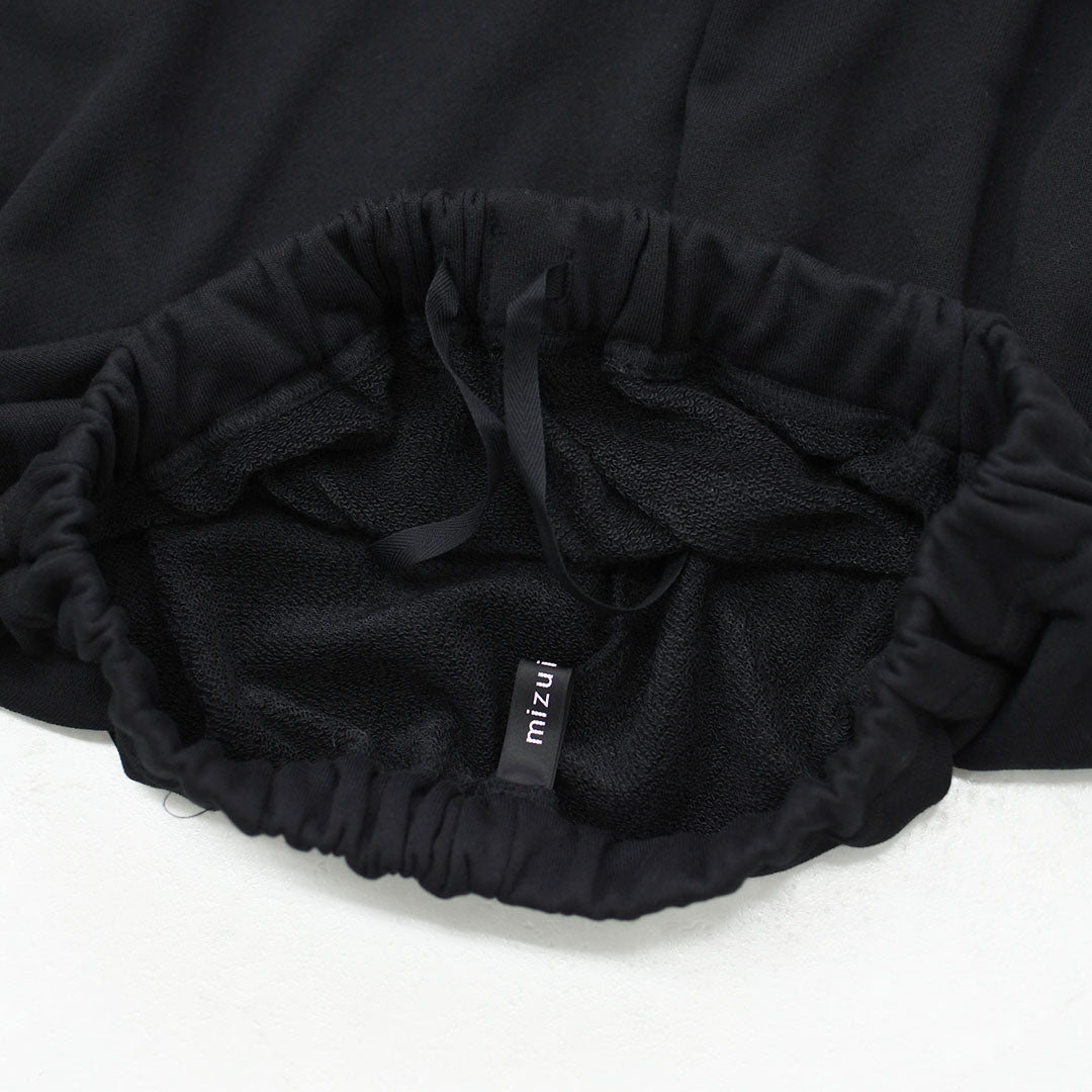 mizuiro ind [ミズイロ インド] fleece drawstring hem PT [1-260104] ドライフレンチテリードローストリングヘムパンツ・スウェットパンツ・ルーズシルエット・ワイドパンツ・ウエストゴム・カジュアル・LADY'S [2026SS]