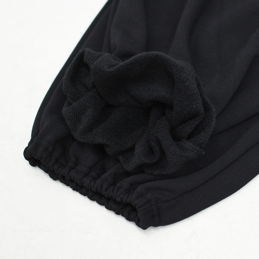 mizuiro ind [ミズイロ インド] fleece drawstring hem PT [1-260104] ドライフレンチテリードローストリングヘムパンツ・スウェットパンツ・ルーズシルエット・ワイドパンツ・ウエストゴム・カジュアル・LADY'S [2026SS]