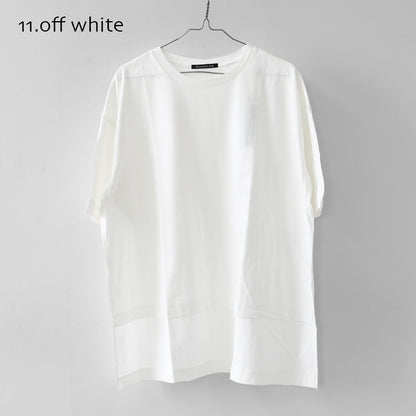 mizuiro ind [ミズイロ インド] side slit wide tunic T shirt [2-210127] サイドスリットワイドチュニックTシャツ・ワイドTシャツ・ワイドシルエット・チュニックTシャツ・半袖Tシャツ・ゆったりシルエット・LADY'S[2026SS]