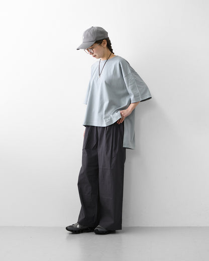 mizuiro ind [ミズイロ インド] side slit wide tunic T shirt [2-210127] サイドスリットワイドチュニックTシャツ・ワイドTシャツ・ワイドシルエット・チュニックTシャツ・半袖Tシャツ・ゆったりシルエット・LADY'S[2026SS]