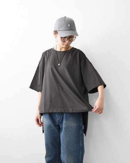 mizuiro ind [ミズイロ インド] side slit wide tunic T shirt [2-210127] サイドスリットワイドチュニックTシャツ・ワイドTシャツ・ワイドシルエット・チュニックTシャツ・半袖Tシャツ・ゆったりシルエット・LADY'S[2026SS]