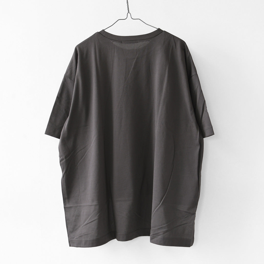 mizuiro ind [ミズイロ インド] side slit wide tunic T shirt [2-210127] サイドスリットワイドチュニックTシャツ・ワイドTシャツ・ワイドシルエット・チュニックTシャツ・半袖Tシャツ・ゆったりシルエット・LADY'S[2026SS]