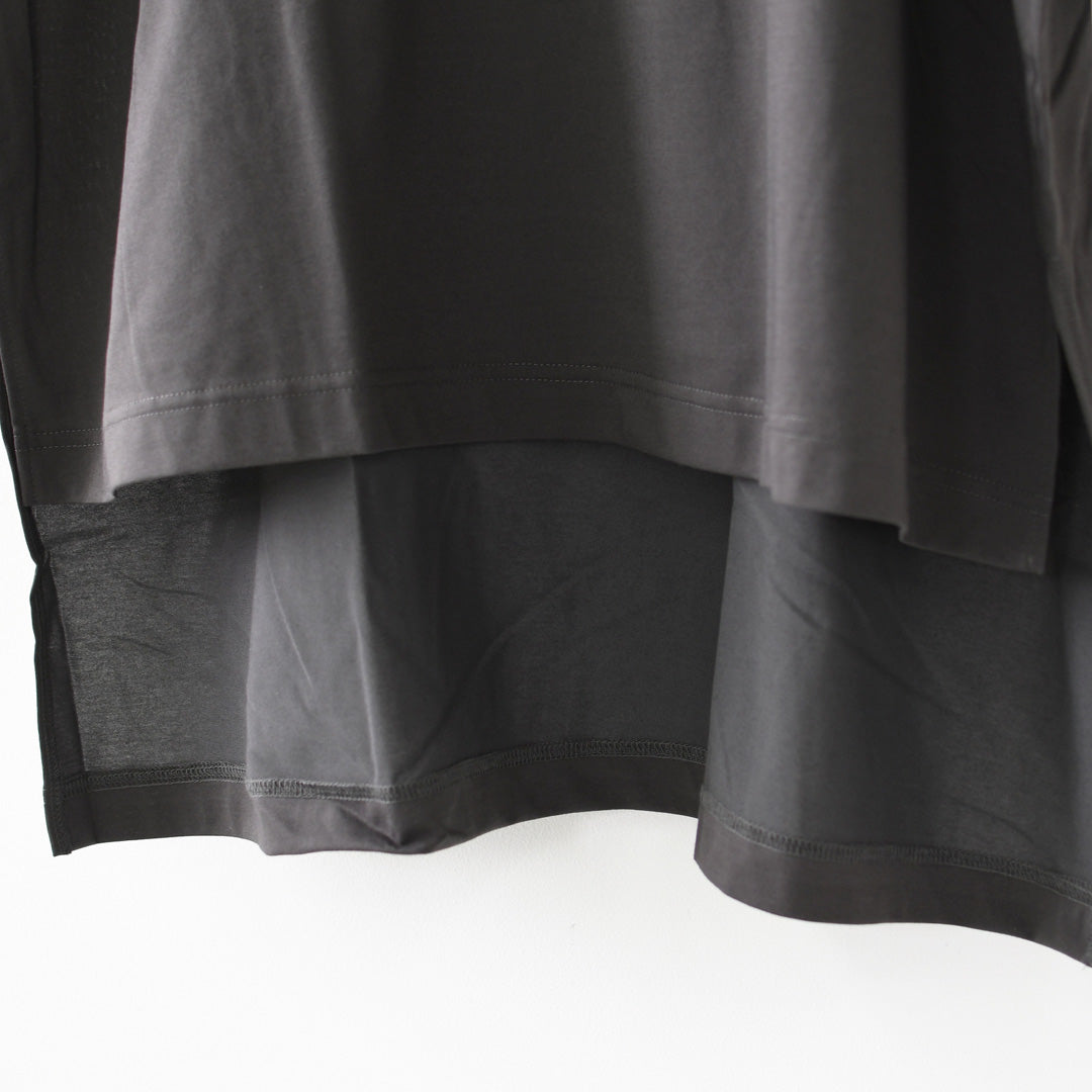 mizuiro ind [ミズイロ インド] side slit wide tunic T shirt [2-210127] サイドスリットワイドチュニックTシャツ・ワイドTシャツ・ワイドシルエット・チュニックTシャツ・半袖Tシャツ・ゆったりシルエット・LADY'S[2026SS]