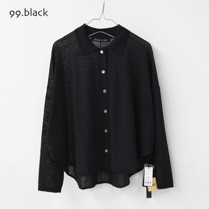 mizuiro ind [ミズイロ インド] shirt collar shirt C/D [2-220038] シャツカラーシャツカーディガン・カーディガン・ニットトップス・ワイドシルエット・LADY'S [2026SS]