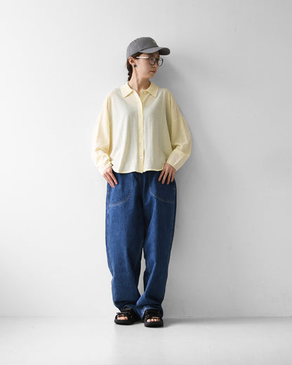 mizuiro ind [ミズイロ インド] shirt collar shirt C/D [2-220038] シャツカラーシャツカーディガン・カーディガン・ニットトップス・ワイドシルエット・LADY'S [2026SS]
