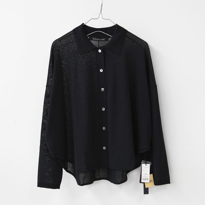 mizuiro ind [ミズイロ インド] shirt collar shirt C/D [2-220038] シャツカラーシャツカーディガン・カーディガン・ニットトップス・ワイドシルエット・LADY'S [2026SS]