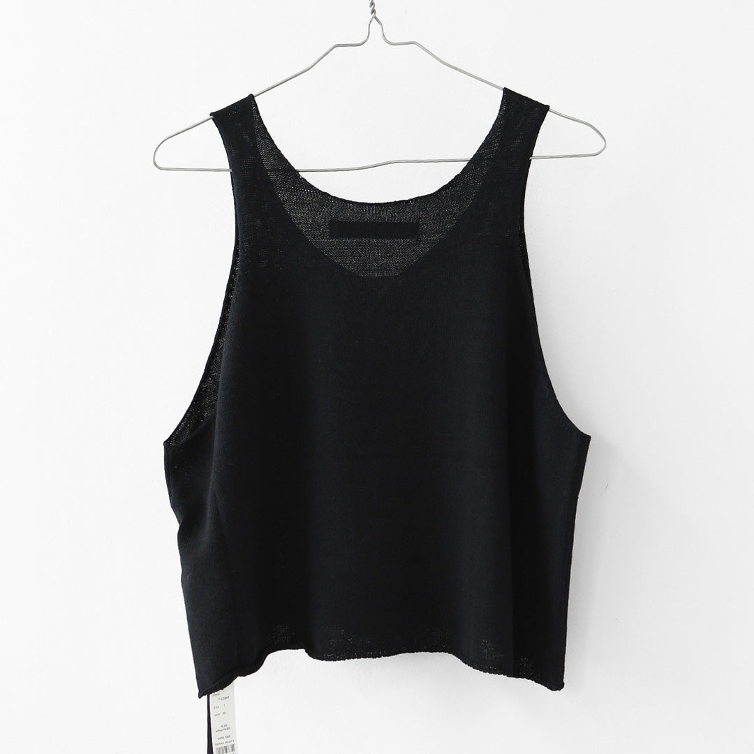 mizuiro ind [ミズイロ インド] U neck short vest [2-220043] Uネックショートベスト・ベスト・ニットベスト・Uネック・レイヤードスタイル・LADY'S [2026SS]