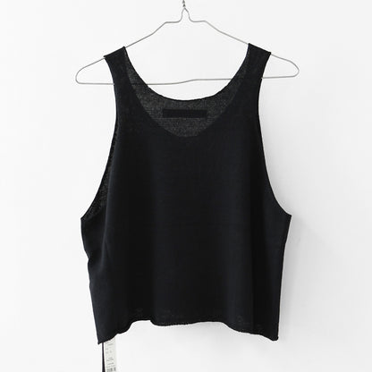 mizuiro ind [ミズイロ インド] U neck short vest [2-220043] Uネックショートベスト・ベスト・ニットベスト・Uネック・レイヤードスタイル・LADY'S [2026SS]