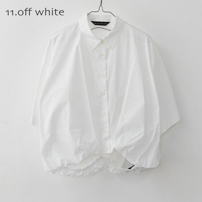 mizuiro ind [ミズイロインド]half slv ballon shirt [2-230128] ハーフスリーブバルーンシャツ・バルーンシャツ・裾バルーン・5分袖シャツ・LADY'S [2026SS]