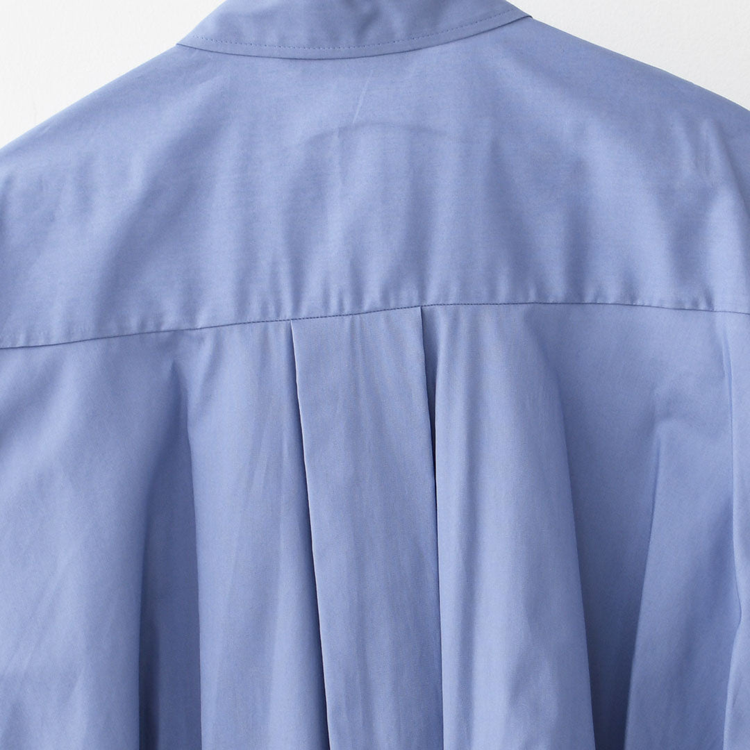 mizuiro ind [ミズイロインド]half slv ballon shirt [2-230128] ハーフスリーブバルーンシャツ・バルーンシャツ・裾バルーン・5分袖シャツ・LADY'S [2026SS]