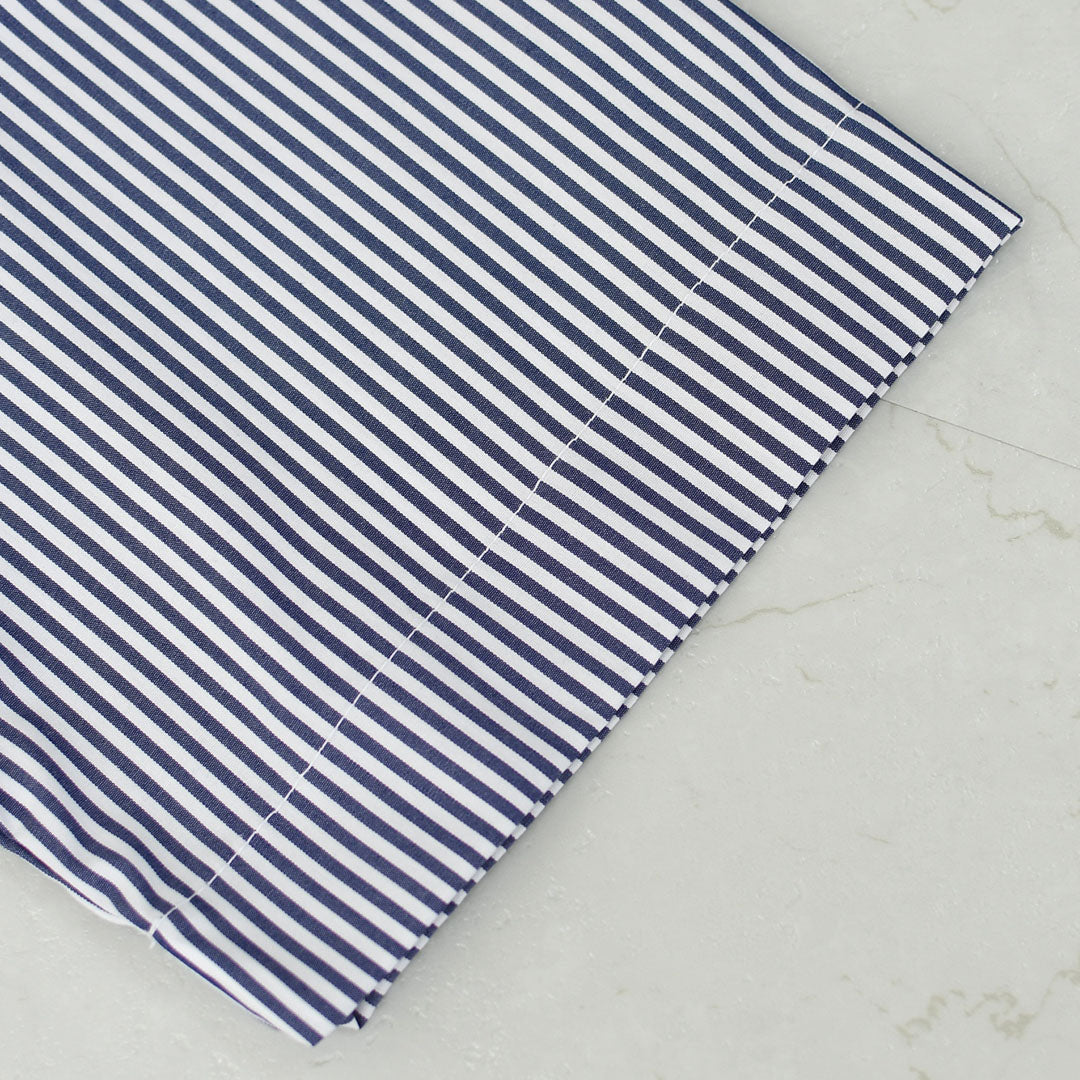 mizuiro ind [ミズイロインド] stripe half slv ballon shirt [2-230129] ストライプハーフスリーブバルーンシャツ・ストライプシャツ・ギンガムチェック・リラックスシルエット・LADY'S [2026SS]