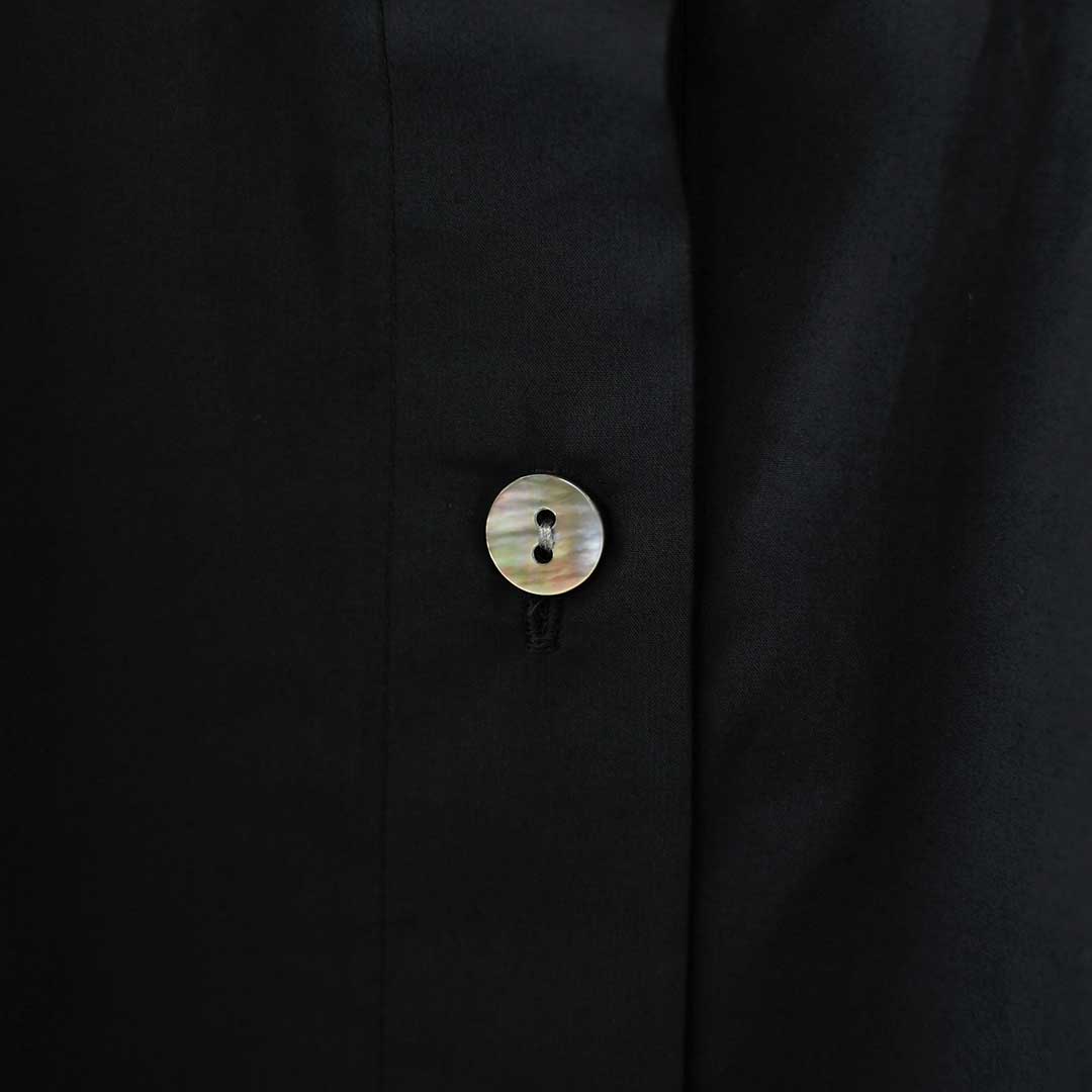 mizuiro ind [ミズイロ インド] half slv stand collar wide shirt [2-230132] ハーフスリーブスタンドカラーワイドシャツ・コットンシャツ・シンプル・きれいめ・七分袖・LADY'S [2026SS]