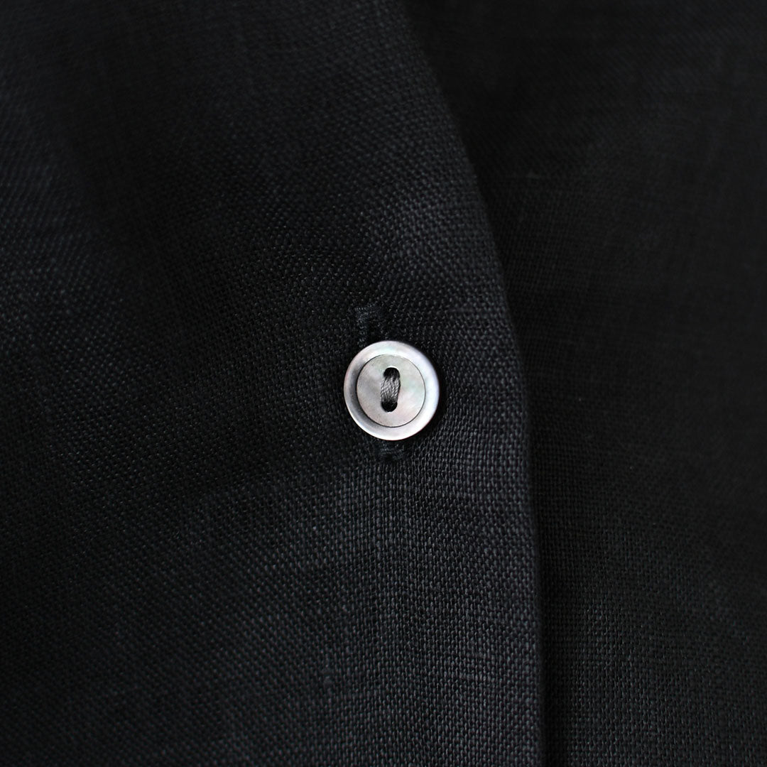 mizuiro ind [ミズイロ インド] linen stand collar cocoon shirt [2-230136] リネンスタンドカラーコクーンシャツ・コクーンシルエット・ワイドシルエット・スタンドカラーシャツ・ゆったりシルエット・通気性・吸湿性・LADY'S [2026SS]