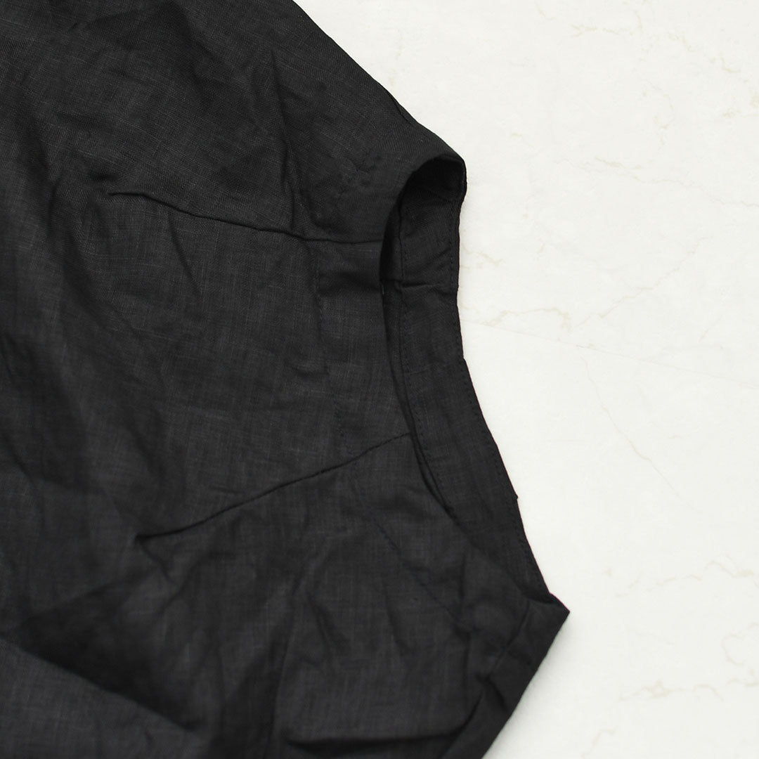 mizuiro ind [ミズイロ インド] linen stand collar cocoon shirt [2-230136] リネンスタンドカラーコクーンシャツ・コクーンシルエット・ワイドシルエット・スタンドカラーシャツ・ゆったりシルエット・通気性・吸湿性・LADY'S [2026SS]