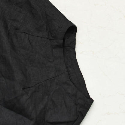mizuiro ind [ミズイロ インド] linen stand collar cocoon shirt [2-230136] リネンスタンドカラーコクーンシャツ・コクーンシルエット・ワイドシルエット・スタンドカラーシャツ・ゆったりシルエット・通気性・吸湿性・LADY'S [2026SS]
