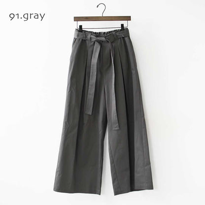 mizuiro ind [ミズイロ インド] wide chino PT with belt [2-260097] ベルトワイドチノパンツ・チノパンツ・ルーズシルエット・ワイドパンツ・カジュアル・きれいめ・LADY'S [2026SS]