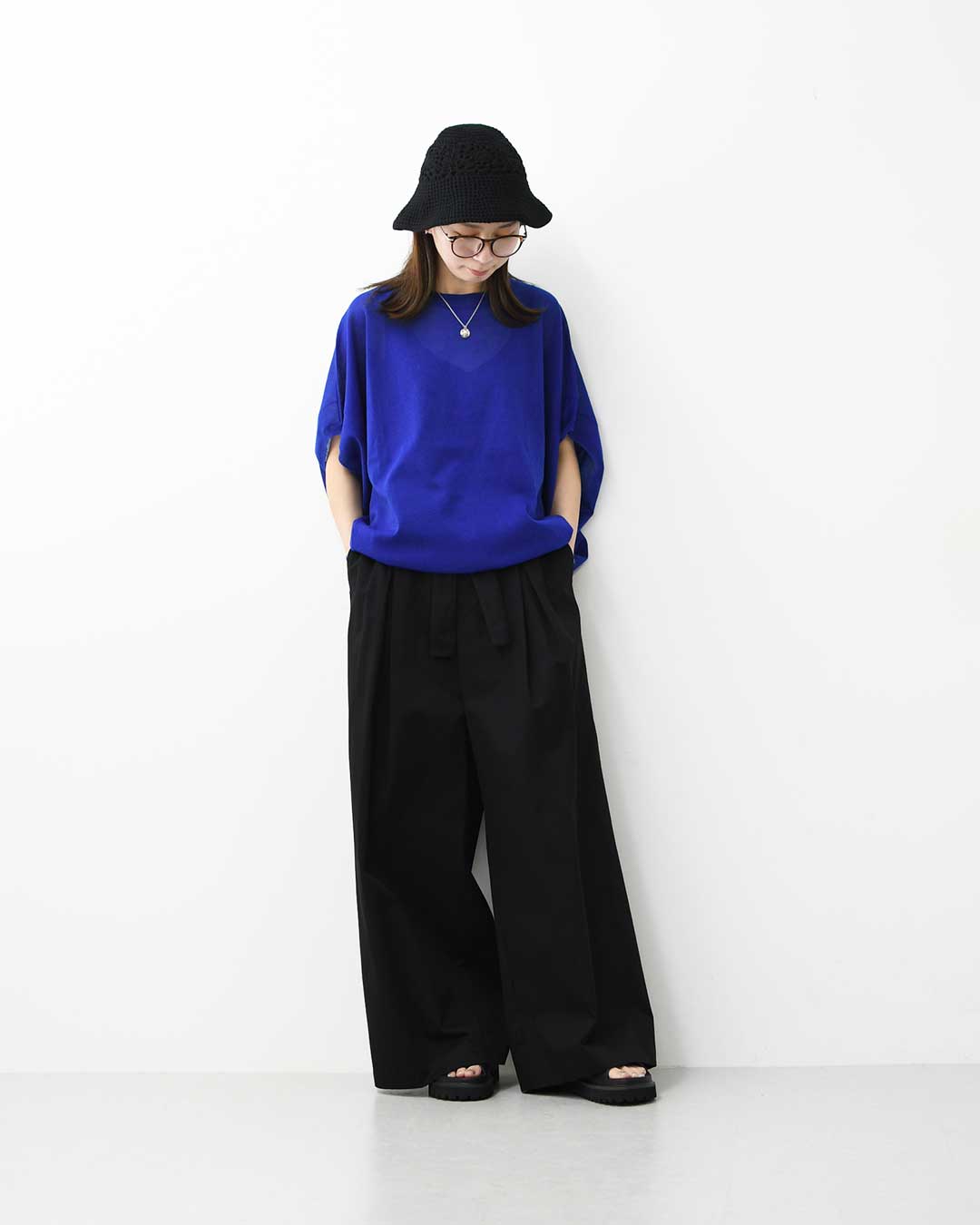 mizuiro ind [ミズイロ インド] wide chino PT with belt [2-260097] ベルトワイドチノパンツ・チノパンツ・ルーズシルエット・ワイドパンツ・カジュアル・きれいめ・LADY'S [2026SS]