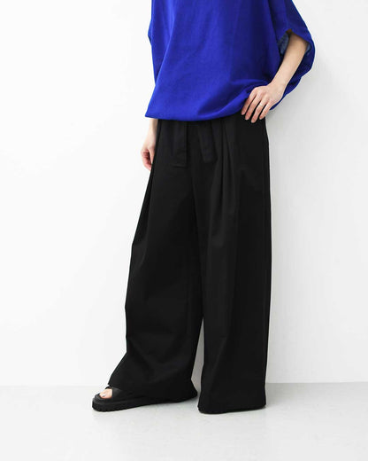 mizuiro ind [ミズイロ インド] wide chino PT with belt [2-260097] ベルトワイドチノパンツ・チノパンツ・ルーズシルエット・ワイドパンツ・カジュアル・きれいめ・LADY'S [2026SS]