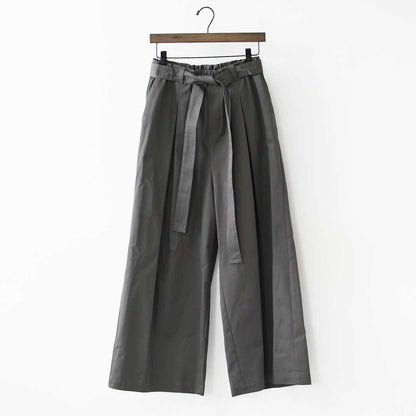 mizuiro ind [ミズイロ インド] wide chino PT with belt [2-260097] ベルトワイドチノパンツ・チノパンツ・ルーズシルエット・ワイドパンツ・カジュアル・きれいめ・LADY'S [2026SS]