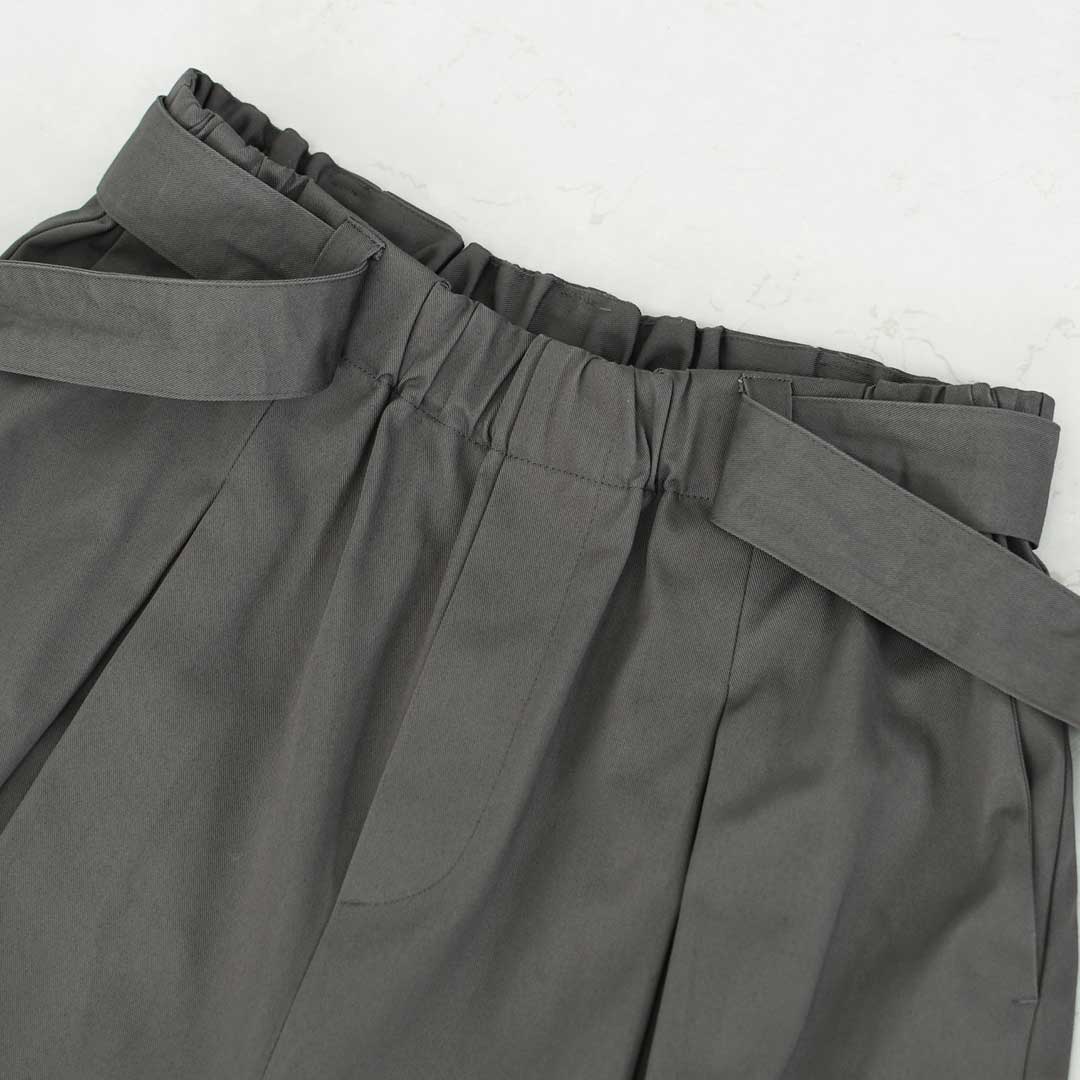 mizuiro ind [ミズイロ インド] wide chino PT with belt [2-260097] ベルトワイドチノパンツ・チノパンツ・ルーズシルエット・ワイドパンツ・カジュアル・きれいめ・LADY'S [2026SS]