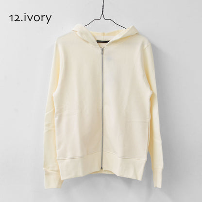 mizuiro ind [ミズイロ インド] brushed back zip hoodie [3-210057] ブラッシュバックジップフーディー・裏起毛・ジップパーカー・コンパクトシルエット・ジャスト感・シンプル・モード・LADY'S [2025AW]