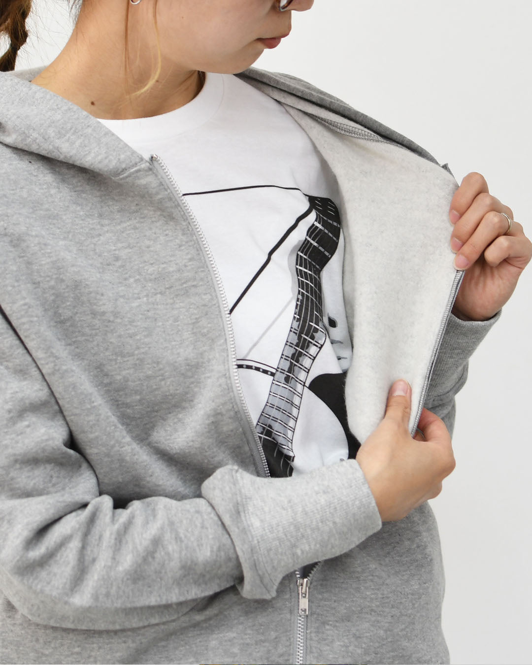 mizuiro ind [ミズイロ インド] brushed back zip hoodie [3-210057] ブラッシュバックジップフーディー・裏起毛・ジップパーカー・コンパクトシルエット・ジャスト感・シンプル・モード・LADY'S [2025AW]