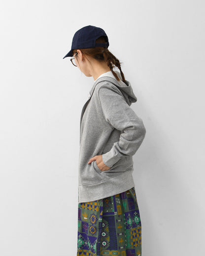 mizuiro ind [ミズイロ インド] brushed back zip hoodie [3-210057] ブラッシュバックジップフーディー・裏起毛・ジップパーカー・コンパクトシルエット・ジャスト感・シンプル・モード・LADY'S [2025AW]