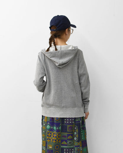 mizuiro ind [ミズイロ インド] brushed back zip hoodie [3-210057] ブラッシュバックジップフーディー・裏起毛・ジップパーカー・コンパクトシルエット・ジャスト感・シンプル・モード・LADY'S [2025AW]