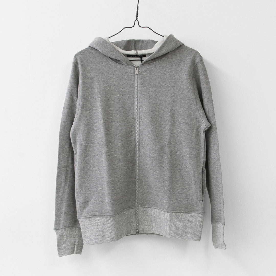 mizuiro ind [ミズイロ インド] brushed back zip hoodie [3-210057] ブラッシュバックジップフーディー・裏起毛・ジップパーカー・コンパクトシルエット・ジャスト感・シンプル・モード・LADY'S [2025AW]